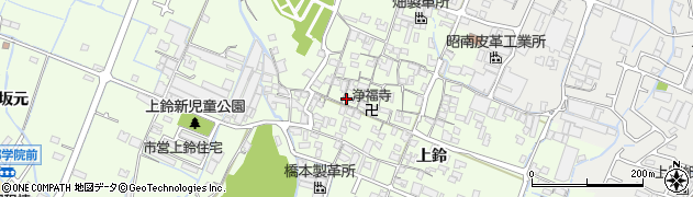 兵庫県姫路市四郷町上鈴128周辺の地図