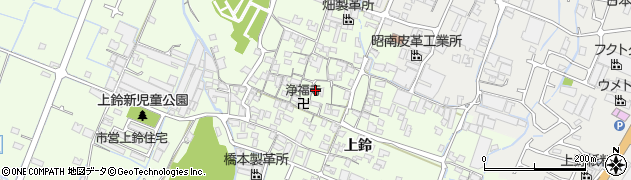 兵庫県姫路市四郷町上鈴187周辺の地図