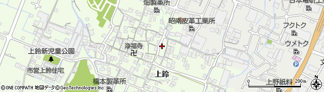 兵庫県姫路市四郷町上鈴172周辺の地図