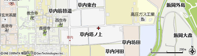 京都府京田辺市草内塔ノ上周辺の地図