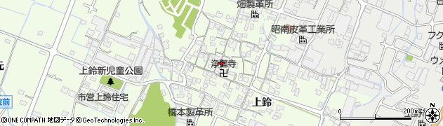 兵庫県姫路市四郷町上鈴142周辺の地図