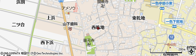 愛知県西尾市一色町味浜（西乾地）周辺の地図