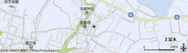 兵庫県加古川市志方町上冨木734周辺の地図