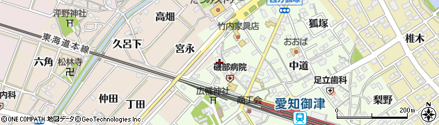 愛知県豊川市御津町西方（宮長）周辺の地図