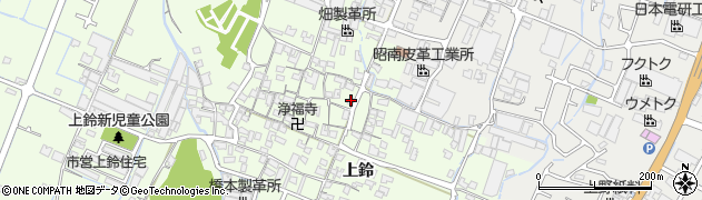 兵庫県姫路市四郷町上鈴182周辺の地図