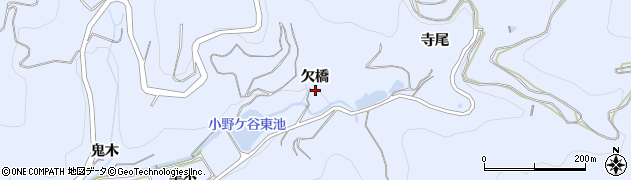 愛知県西尾市西幡豆町欠橋周辺の地図