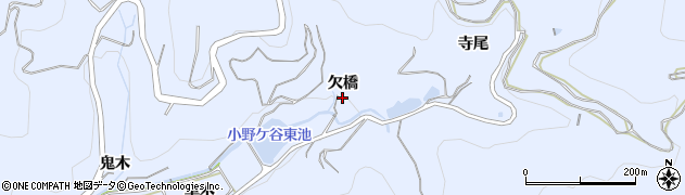 愛知県西尾市西幡豆町（欠橋）周辺の地図