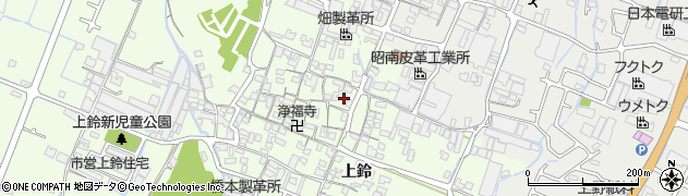 兵庫県姫路市四郷町上鈴165周辺の地図