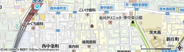 茨木市立公民館・集会場中条公民館周辺の地図
