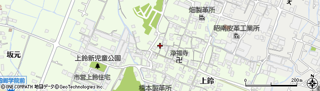 兵庫県姫路市四郷町上鈴121周辺の地図