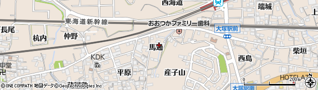 愛知県蒲郡市大塚町馬通51周辺の地図