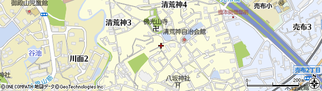 兵庫県宝塚市清荒神周辺の地図