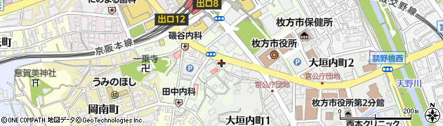 大阪府枚方市岡東町4周辺の地図