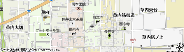 京都府京田辺市草内中垣内周辺の地図