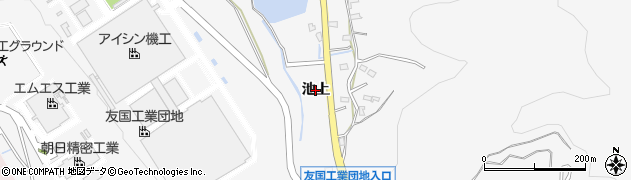 愛知県西尾市吉良町友国（池上）周辺の地図