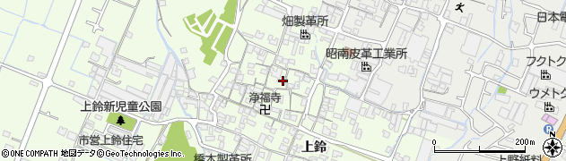 兵庫県姫路市四郷町上鈴185周辺の地図