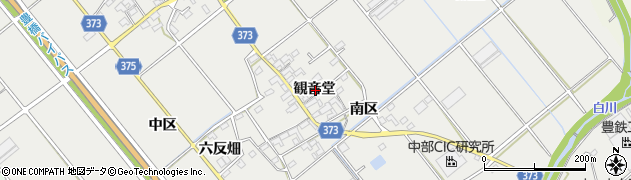 愛知県豊川市御津町上佐脇観音堂周辺の地図