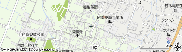 兵庫県姫路市四郷町上鈴163周辺の地図