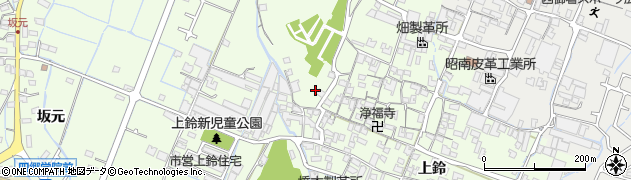 兵庫県姫路市四郷町上鈴17周辺の地図