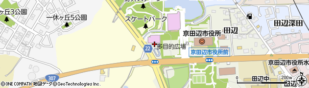 田辺公園プール周辺の地図