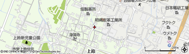 兵庫県姫路市四郷町上鈴169周辺の地図