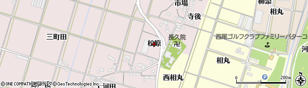 愛知県西尾市一色町池田（松原）周辺の地図