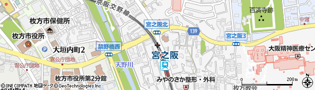 ミーツエル　宮之阪店周辺の地図