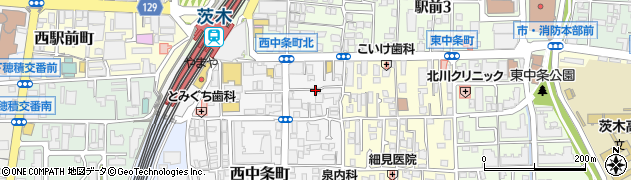大阪府茨木市西中条町3周辺の地図