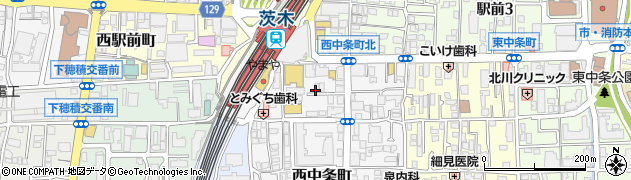 大阪府茨木市西中条町2周辺の地図
