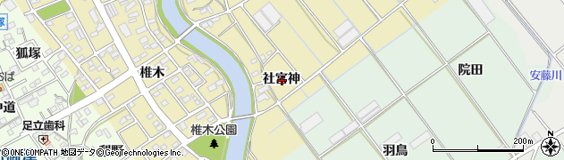 愛知県豊川市為当町社宮神周辺の地図