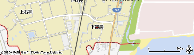 愛知県武豊町（知多郡）冨貴（下鐘鋳）周辺の地図
