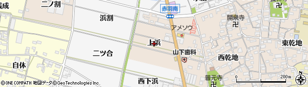 愛知県西尾市一色町味浜（上浜）周辺の地図