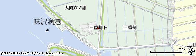 愛知県西尾市一色町細川（三番割下）周辺の地図