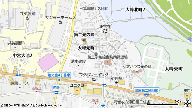 〒573-0146 大阪府枚方市大峰元町の地図