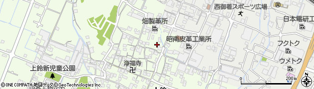 兵庫県姫路市四郷町上鈴157周辺の地図