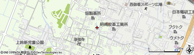 兵庫県姫路市四郷町上鈴168周辺の地図