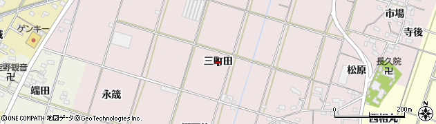 愛知県西尾市一色町池田（三町田）周辺の地図