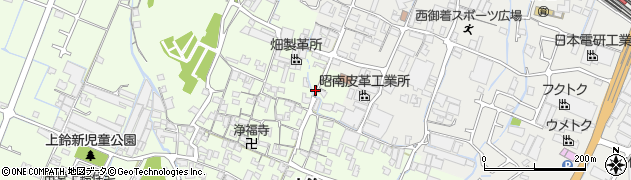 兵庫県姫路市四郷町上鈴329周辺の地図
