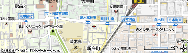 大阪府茨木市新庄町周辺の地図