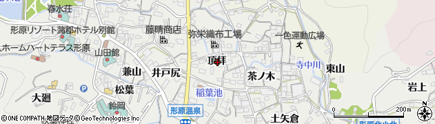 愛知県蒲郡市金平町頂拝周辺の地図