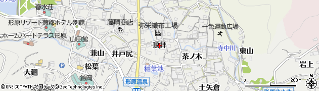 愛知県蒲郡市金平町（頂拝）周辺の地図