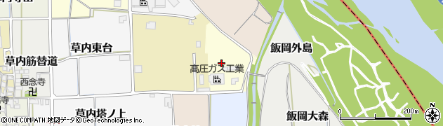京都府京田辺市草内宮ケ森周辺の地図