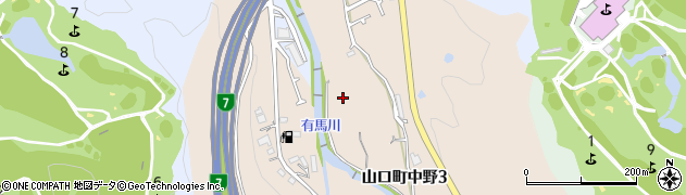 有馬川周辺の地図
