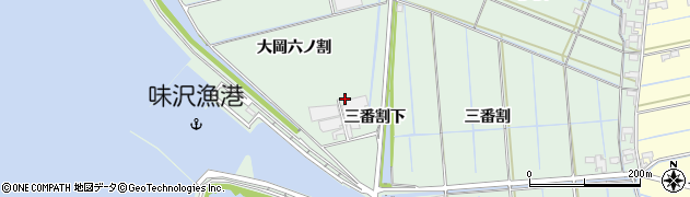 愛知県西尾市一色町細川大岡六ノ割周辺の地図