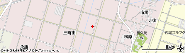 愛知県西尾市一色町池田周辺の地図