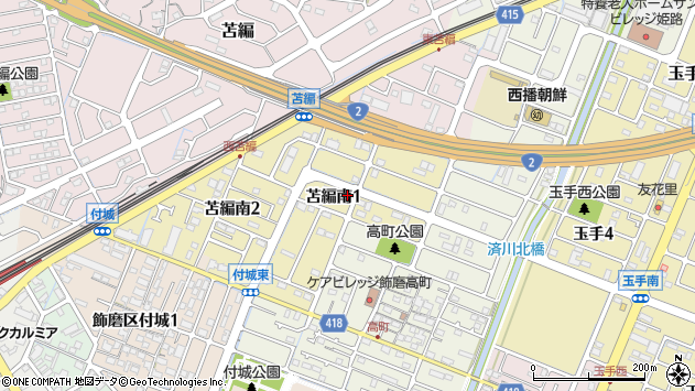 〒670-0987 兵庫県姫路市苫編南の地図