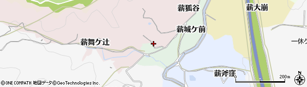 京都府京田辺市薪狐谷7周辺の地図