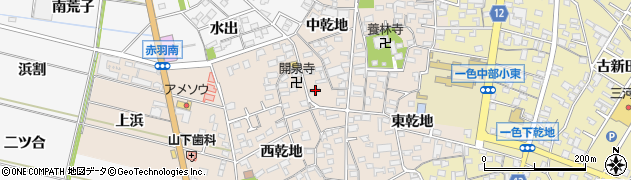 愛知県西尾市一色町味浜中乾地68周辺の地図