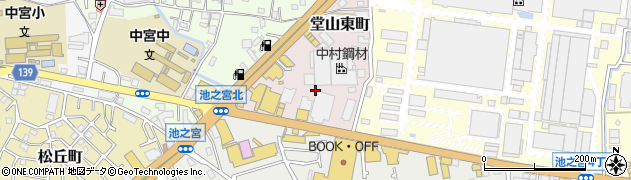 大阪府枚方市堂山東町周辺の地図