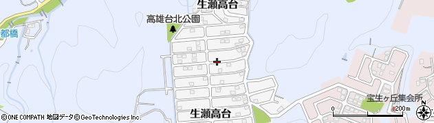兵庫県西宮市生瀬高台周辺の地図